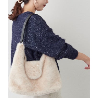 ナイスクラップ NICE CLAUP スパンコールフェザーチュニック （navy）｜詳細画像