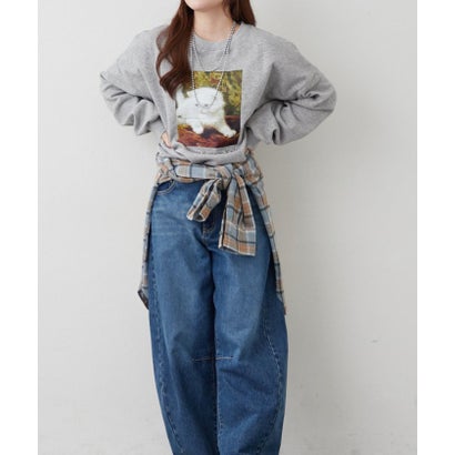 ナイスクラップ NICE CLAUP アートプリントスウェット （gray）｜詳細画像