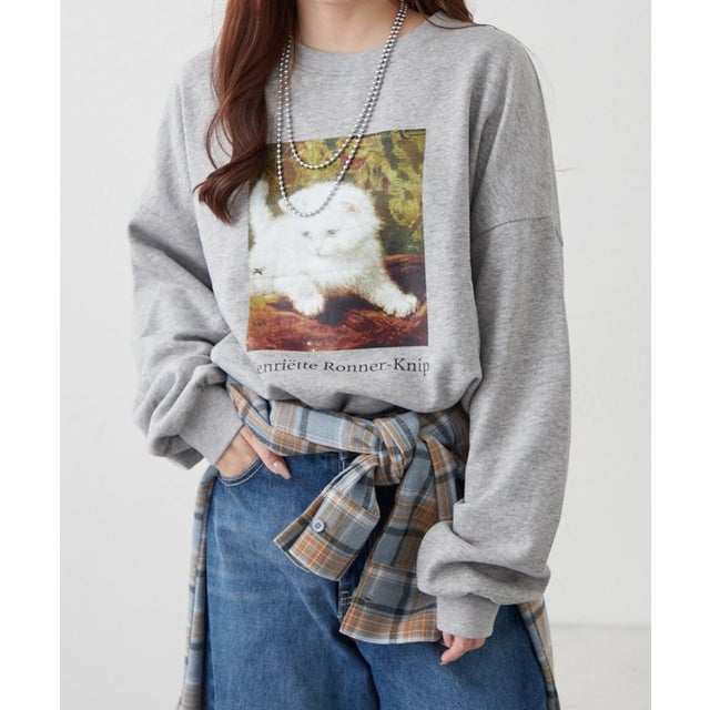 アートプリントスウェット （gray）
