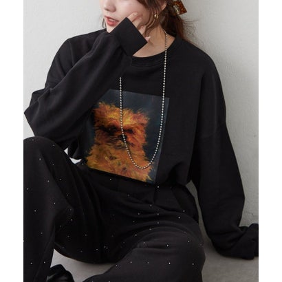 ナイスクラップ NICE CLAUP アートプリントスウェット （black）｜詳細画像