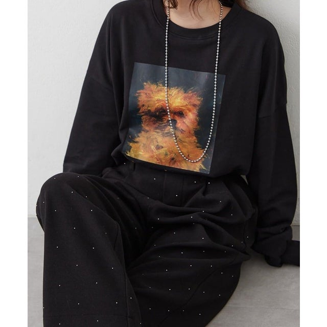 アートプリントスウェット （black）