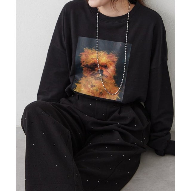 アートプリントスウェット （black）