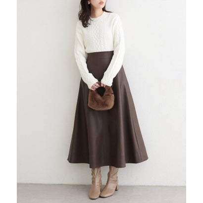 【natural couture】袖口パールもちふわニット （BK）｜詳細画像