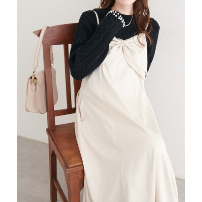 【natural couture】袖口パールもちふわニット （BK）｜詳細画像