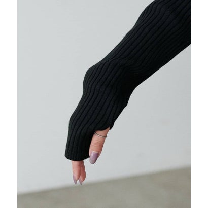 【natural couture】選べるリブニットワンピ×フェザーベストセット （GBE）｜詳細画像