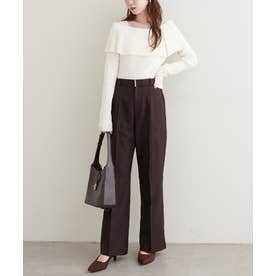 【natural couture】美フレアパンツ （BR）