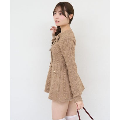 【ANOTHER BRANCH】ケーブルニットリボンミニワンピース （beige）｜詳細画像