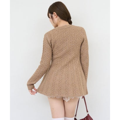【ANOTHER BRANCH】ケーブルニットリボンミニワンピース （beige）｜詳細画像