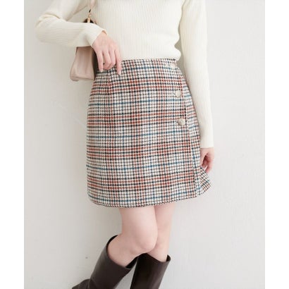 【natural couture】リバーシブルラップスカート （BR）｜詳細画像