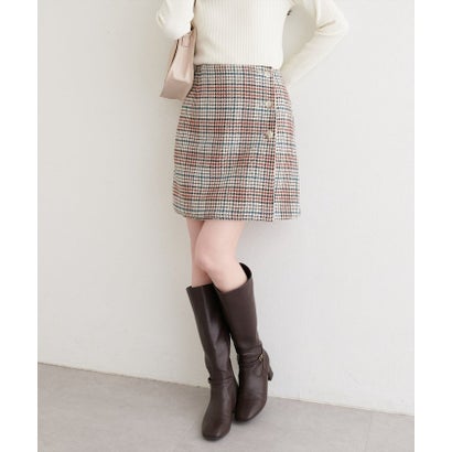 【natural couture】リバーシブルラップスカート （CGY）｜詳細画像