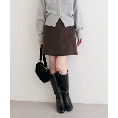 【natural couture】リバーシブルラップスカート （CGY）｜詳細画像