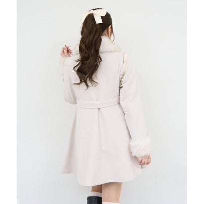 【ANOTHER BRANCH】2WAYフェイクファー付フレアミドルコート （black）｜詳細画像