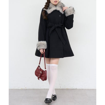 【ANOTHER BRANCH】2WAYフェイクファー付フレアミドルコート （ivory）｜詳細画像