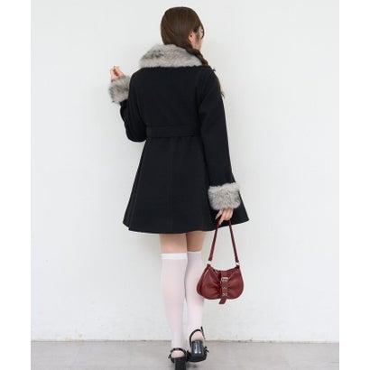 【ANOTHER BRANCH】2WAYフェイクファー付フレアミドルコート （ivory）｜詳細画像