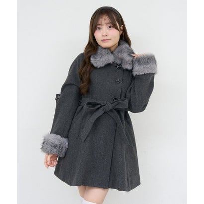 【ANOTHER BRANCH】2WAYフェイクファー付フレアミドルコート （ivory）｜詳細画像