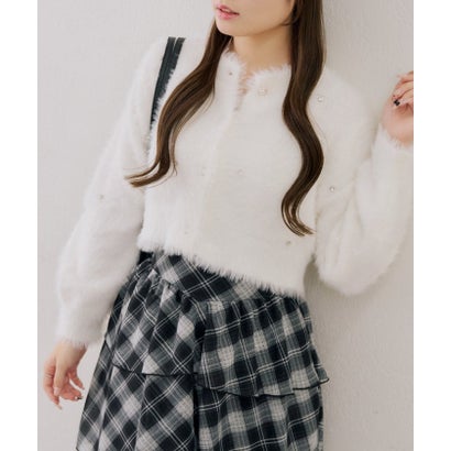 【continuer】ビジューシャギーニットカーディガン （offwhite）｜詳細画像