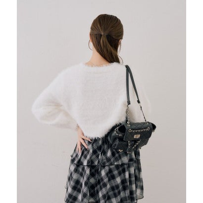 【continuer】ビジューシャギーニットカーディガン （offwhite）｜詳細画像