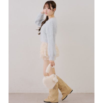 【continuer】ビジューシャギーニットカーディガン （offwhite）｜詳細画像