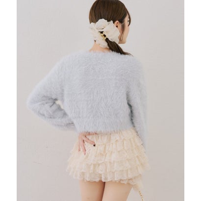 【continuer】ビジューシャギーニットカーディガン （offwhite）｜詳細画像