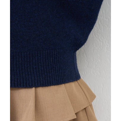 【ANOTHER BRANCH】リボンジャガードニットパーカー （navy）｜詳細画像
