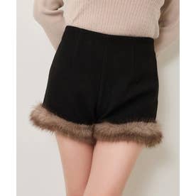 【one after another】フェイクファー付きショーパン （black）