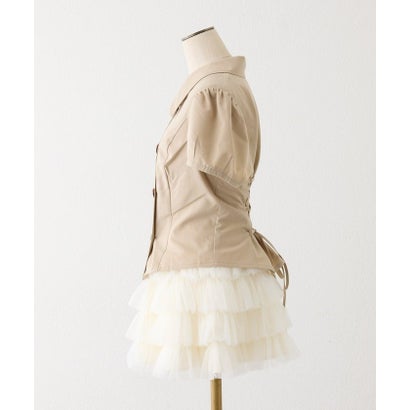 【one after another】レースアップトレンチブラウス+ミニスカート （BK）｜詳細画像