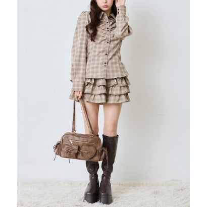【one after another】フロントギャザーシャツ （offwhite）｜詳細画像