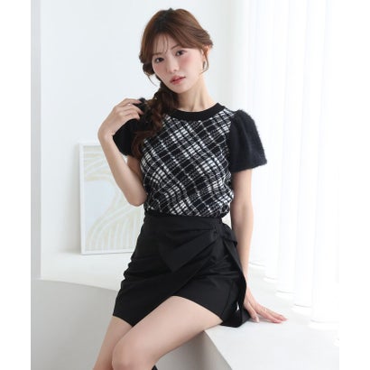【one after another】前後2way袖フェザー半袖ニット （IVY）｜詳細画像