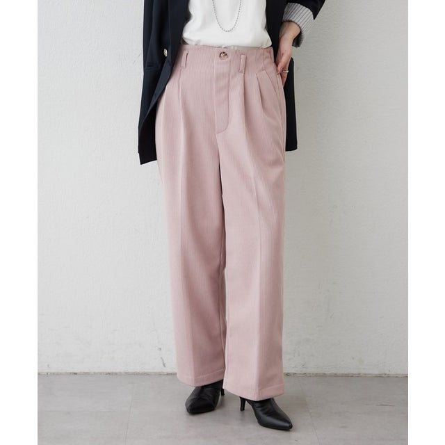 ボンディング裏起毛コールパンツ （pink）