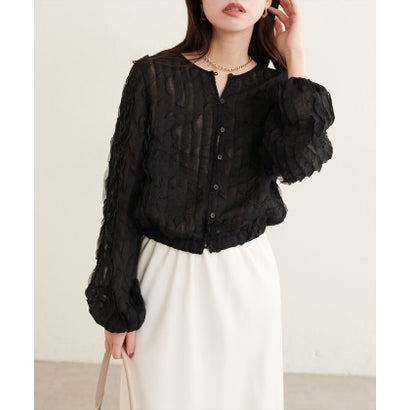 ナイスクラップ NICE CLAUP 【natural couture】フリル2WAYブラウス （IVY）｜詳細画像