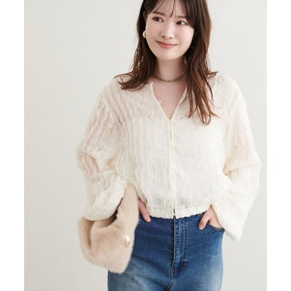 ナイスクラップ NICE CLAUP 【natural couture】フリル2WAYブラウス （IVY）｜詳細画像