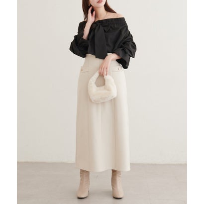 ナイスクラップ NICE CLAUP 【natural couture】2WAYリボン衿ブラウス （black）｜詳細画像