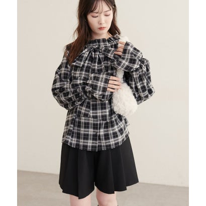 ナイスクラップ NICE CLAUP 【natural couture】2WAYリボン衿ブラウス （offwhite）｜詳細画像