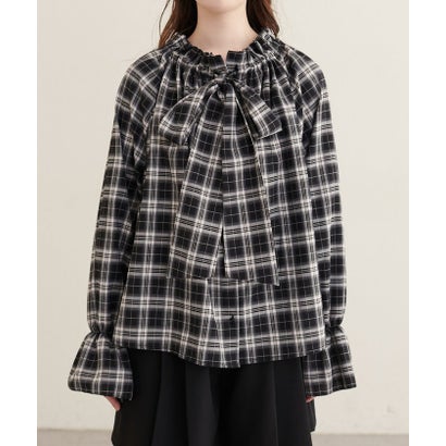ナイスクラップ NICE CLAUP 【natural couture】2WAYリボン衿ブラウス （offwhite）｜詳細画像