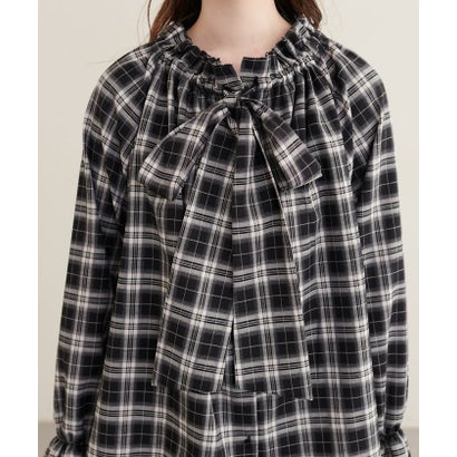 ナイスクラップ NICE CLAUP 【natural couture】2WAYリボン衿ブラウス （brown(2)）｜詳細画像