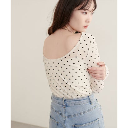 ナイスクラップ NICE CLAUP 【natural couture】前後2WAYクルーネックプルオーバー （BR）｜詳細画像