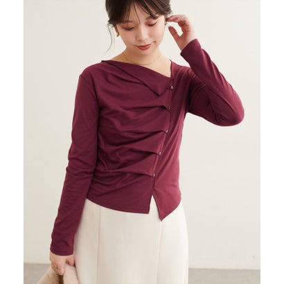 ナイスクラップ NICE CLAUP 【natural couture】アシメボタンプルオーバー （CGY）｜詳細画像