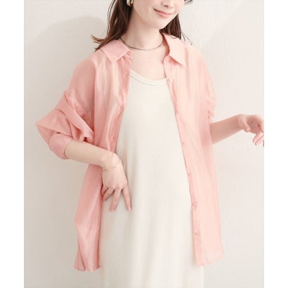 ナイスクラップ NICE CLAUP 【natural couture】バックフリルシアーシャツ （BK）｜詳細画像