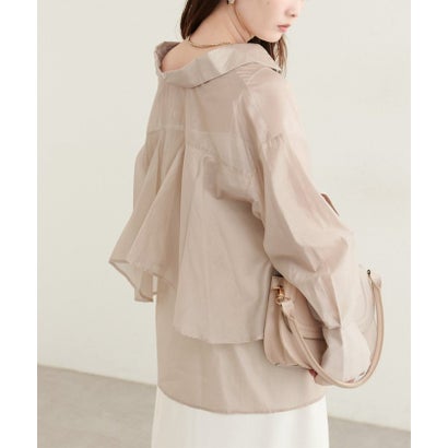 ナイスクラップ NICE CLAUP 【natural couture】バックフリルシアーシャツ （BK）｜詳細画像
