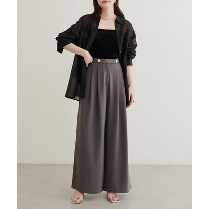 ナイスクラップ NICE CLAUP 【natural couture】バックフリルシアーシャツ （LBE）｜詳細画像