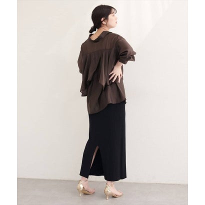 ナイスクラップ NICE CLAUP 【natural couture】バックフリルシアーシャツ （OFF）｜詳細画像