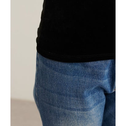 ナイスクラップ NICE CLAUP 【natural couture】ベロアパット付きWストラップキャミ （black）｜詳細画像