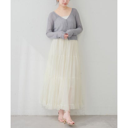 ナイスクラップ NICE CLAUP 【natural couture】プリーツティアードスカート （PK）｜詳細画像