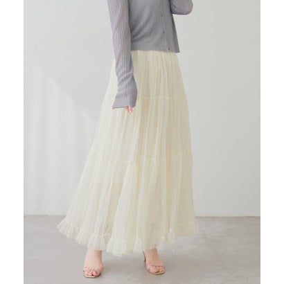 ナイスクラップ NICE CLAUP 【natural couture】プリーツティアードスカート （BK）｜詳細画像