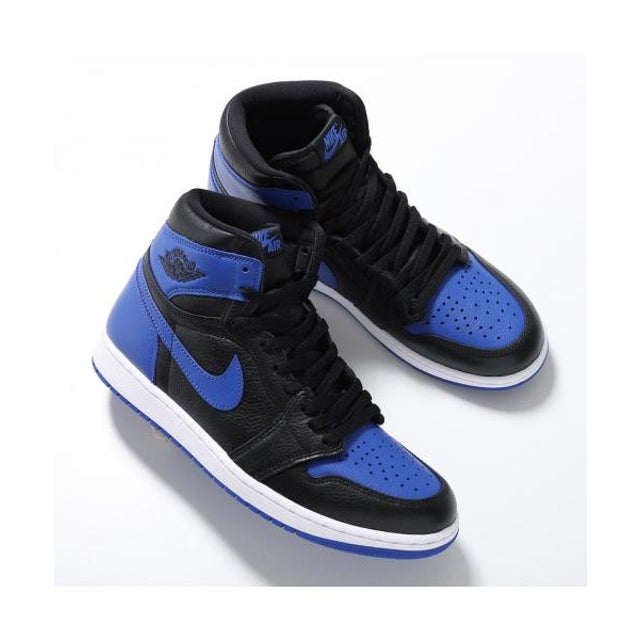 スニーカー AIR JORDAN 1 HIGH OG エア ジョーダン IQ5495 （005/BLACK/GAME-ROYAL-WHITE）
