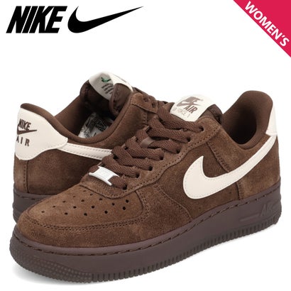 ウィメンズ エアフォース1 07 スエード スニーカー レディース WMNS AIR FORCE 1 07 SUEDE ブラウン IQ0136-200 （MMM）｜詳細画像