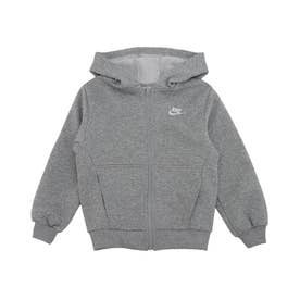 ジュニア スウェットトレーナー YTH NSW クラブ フリース フルジップ L/S フーディ LBR FD3004063 （ダークグレーヘザー/ベースグレー/(ホワイト)）