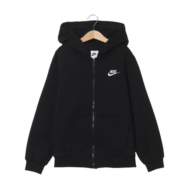 ジュニア スウェットトレーナー YTH NSW クラブ フリース フルジップ L/S フーディ LBR FD3004010 （ブラック/(ホワイト)）