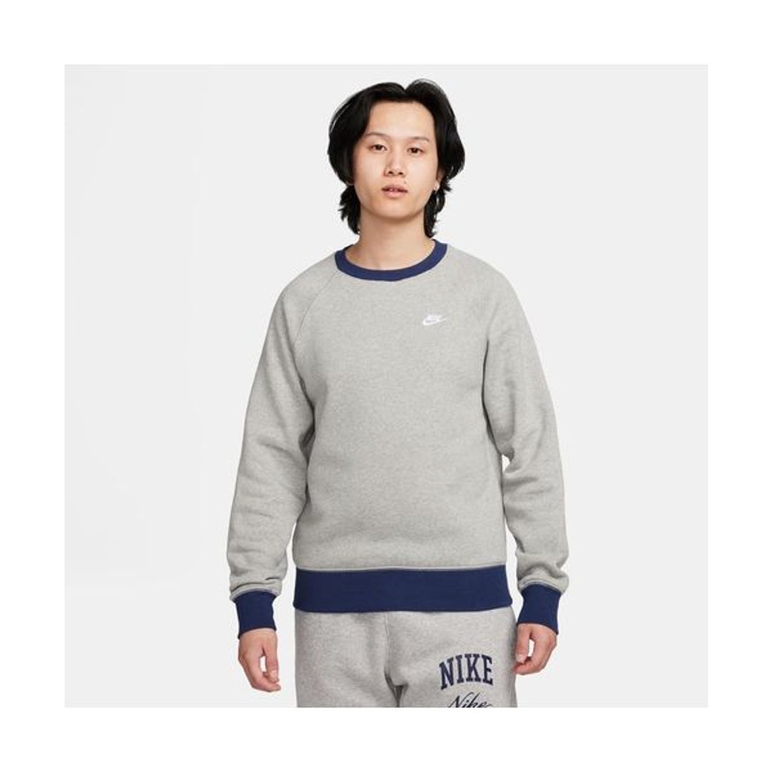ナイキ NIKE ナイキ クラブ BB RAGLAN L/S クルー （BLACK/SAIL/WHITE
