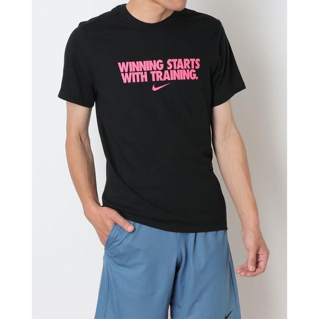 メンズ 半袖機能Tシャツ DF ウィニング S/S Tシャツ HV4188013 （BLACK/HYPER PINK）